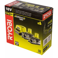 Ryobi ONE+ Li-Ion 2 аккумулятора 5.0Aч + зарядное устройство RC18120, RC18120-250 5133003364