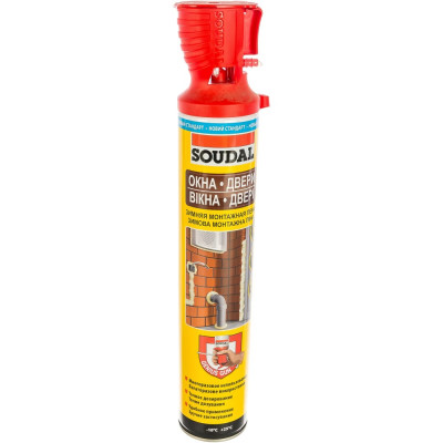 Soudal Монтажная пена окна двери GENIUS GUN 750мл зимняя 131581