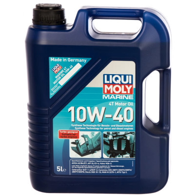 LIQUI MOLY НС-синт. мот.масло д/лодок Marine 4T Motor Oil 10W-40 CI-4/SL A3/B4/E7 5лМ 25013