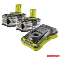 Ryobi ONE+ Набор ONE+: 2 аккумулятора 5.0Ач и зарядное устройство RC18150 RC18150-250 5133004422