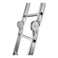 Лестница Алюмет шарнирная алюминиевая четырехсекционная профессиональная 4х4 ступеней. Серия Т4 Т444