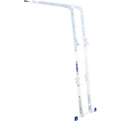 Алюминиевая лестница Алюмет шарнирная четырехсекционная 4х3 ступеней. Серия TL 4033