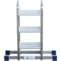 Алюминиевая лестница Алюмет шарнирная четырехсекционная 4х3 ступеней. Серия TL 4033