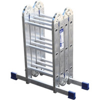 Алюминиевая лестница Алюмет шарнирная четырехсекционная 4х3 ступеней. Серия TL 4033