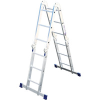 Алюминиевая лестница Алюмет шарнирная четырехсекционная 4х3 ступеней. Серия TL 4033