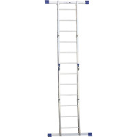 Алюминиевая лестница Алюмет шарнирная четырехсекционная 4х3 ступеней. Серия TL 4033