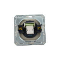 Одноместная розетка Volsten V01-12-F12-M, RJ-11, Magenta Crema, 9055