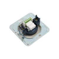 Одноместная розетка Volsten V01-12-F12-M, RJ-11, Magenta Crema, 9055