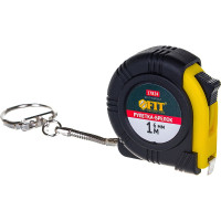 Рулетка-брелок с прорезиненным корпусом 1м FIT DIY 17824