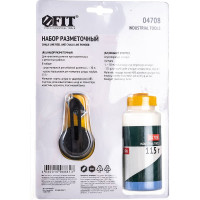 Малярный отбивочный шнур 30 м + разметочная краска 115 гр. FIT 04708