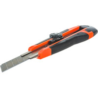 Усиленный нож SANTOOL 18 мм с выдвижным лезвием обрезиненная ручка 020504