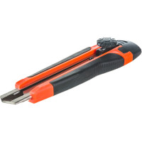 Усиленный нож SANTOOL 18 мм с выдвижным лезвием обрезиненная ручка 020504