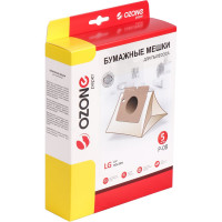 Мешки-пылесборники бумажные (5 шт; с микрофильтром) для LG/LIV/ROLSEN OZONE P-08