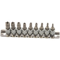 Набор 5-гранных насадок TORX 1/4", TS10H-TS50H, 9 шт. /1/10/60- JTC-3303