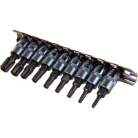 Набор 5-гранных насадок TORX 1/4", TS10H-TS50H, 9 шт. /1/10/60- JTC-3303