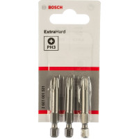 Бита Ph3 3 шт. (хвостовик шестигранный 1/4"; 49 мм; Extra Hart) BOSCH 2.607.001.531