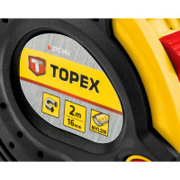 Рулетка TOPEX стальная лента 2 м x 16 мм магнит 2 кнопки паузы 27C342