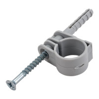 Одинарный пластиковый кронштейн с дюбелем MasterProf 16-18 мм, 5 шт ИС.130163