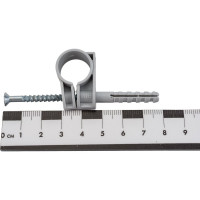 Одинарный пластиковый кронштейн с дюбелем MasterProf 16-18 мм, 5 шт ИС.130163