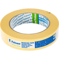 Малярная лента Folsen желтая 60oC 25ммx50м 02325