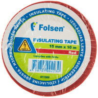 Изоляционная лента Folsen 15ммx10м красная 011500