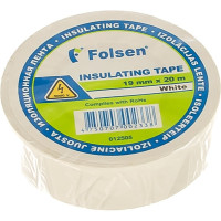 Изоляционная лента Folsen 19ммx20м белая 012505