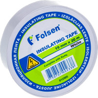 Изоляционная лента Folsen 19ммx20м белая 012505