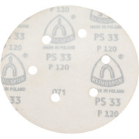 Круг шлифовальный на липучке для обработки красок, лаков и шпаклевок (150 мм; Р120; 6 отверстий) KLINGSPOR 146947