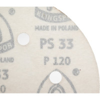 Круг шлифовальный на липучке для обработки красок, лаков и шпаклевок (150 мм; Р120; 6 отверстий) KLINGSPOR 146947