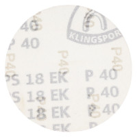 Самозацепляемый шлифовальный круг Klingspor PS18EK 125мм, P40, без отверстий 270267