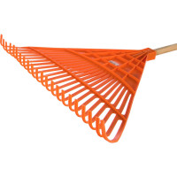 Веерные пластиковые грабли TRUPER размах 56 см, черенок дерево - американский ясень, 122 см 19786