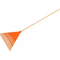 Веерные пластиковые грабли TRUPER размах 56 см, черенок дерево - американский ясень, 122 см 19786