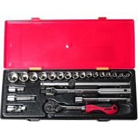 Набор шестигранных торцевых головок 3/8" 6-22мм в кейсе 23шт JTC-K3232