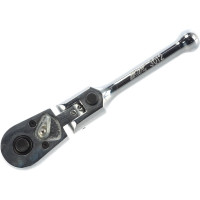 Шарнирный укороченный ключ-трещотка с фиксацией 1/4", 124мм JTC-3012