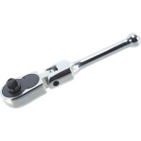 Шарнирный укороченный ключ-трещотка с фиксацией 1/4", 124мм JTC-3012