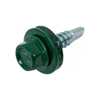 Кровельный саморез Daxmer 4,8x19 RAL 6005 сверло №2, 400шт 00000310430