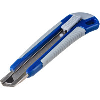 Технический нож, лезвие 18мм, двухкомпонентный корпус, металлическая направляющая, автостоп КОБАЛЬТ 242-137