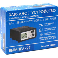 Зарядное устройство Вымпел Вымпел-27 автомат, 0-7А, 14.2/14.8/18В, ЖК индикатор 2045