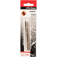 Сверло по металлу (6.0 мм; 1 шт; блистер) Р6М5 Энкор 25360