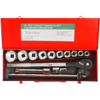 Набор 12-гранных торцевых головок 3/4, 22-50мм, 14шт в кейсе JTC-T615M