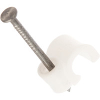 Скоба для кабеля, круглая А 5мм, 50шт - пакет Tech-Krep/Zitar 103646