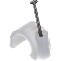 Скоба для кабеля, круглая А 9мм, 50шт - пакет Tech-Krep/Zitar 103650