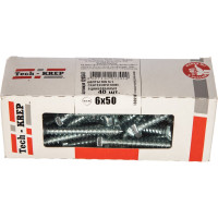 Сантехнический болт DIN 571 оцинкованный 6х50, 40шт - коробка Tech-Krep 126547