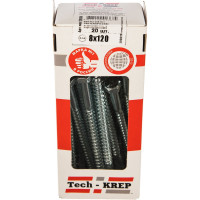 Сантехнический болт DIN 571 оцинкованный 8х120, 20шт - коробка Tech-Krep 126560