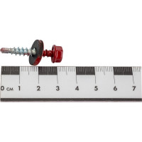 Кровельный саморез Tech-Krep КР сверло 4,8х28 RAL-3011 тёмно-красный 300 шт, ведро 103182