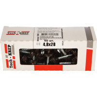 Кровельный саморез Tech-Krep КР сверло 4,8х28 RAL-8017 шоколадно-коричневый 60 шт, коробка с окном 112031