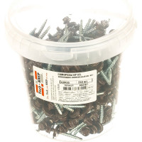 Кровельный саморез Tech-Krep КР сверло 4,8х35 RAL-8017 шоколадно-коричневый 250 шт, ведро 103181