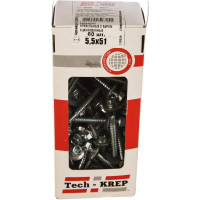 Кровельный саморез Tech-Krep КР ZP сверло 5,5х51 60 шт, коробка с окном 124629