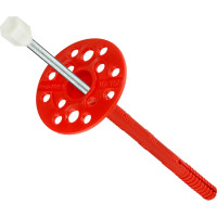 Дюбель для теплоизоляции с металлическим гвоздём с термоголовкой 10х160, 50шт - пакет Tech-Krep 124474