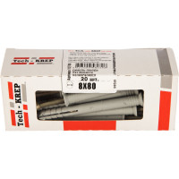 Дюбель-гвоздь 8х80 потайная манжета, полипропилен 20шт - коробка Tech-Krep 112716